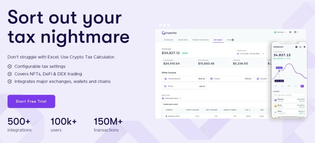 CryptoTaxCalculator Website