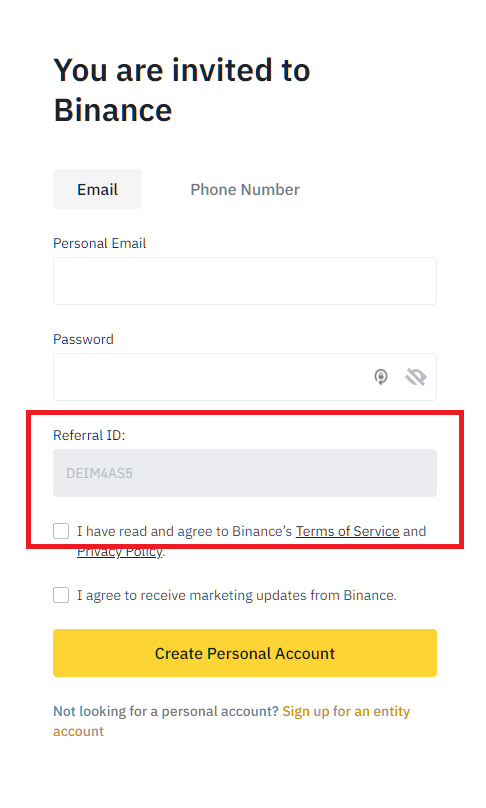 binance referral code benefits